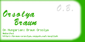 orsolya braun business card